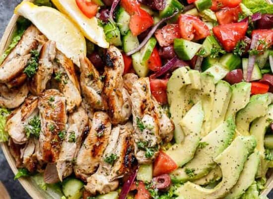 Lemon Herb Mediterranean-Chicken Salad